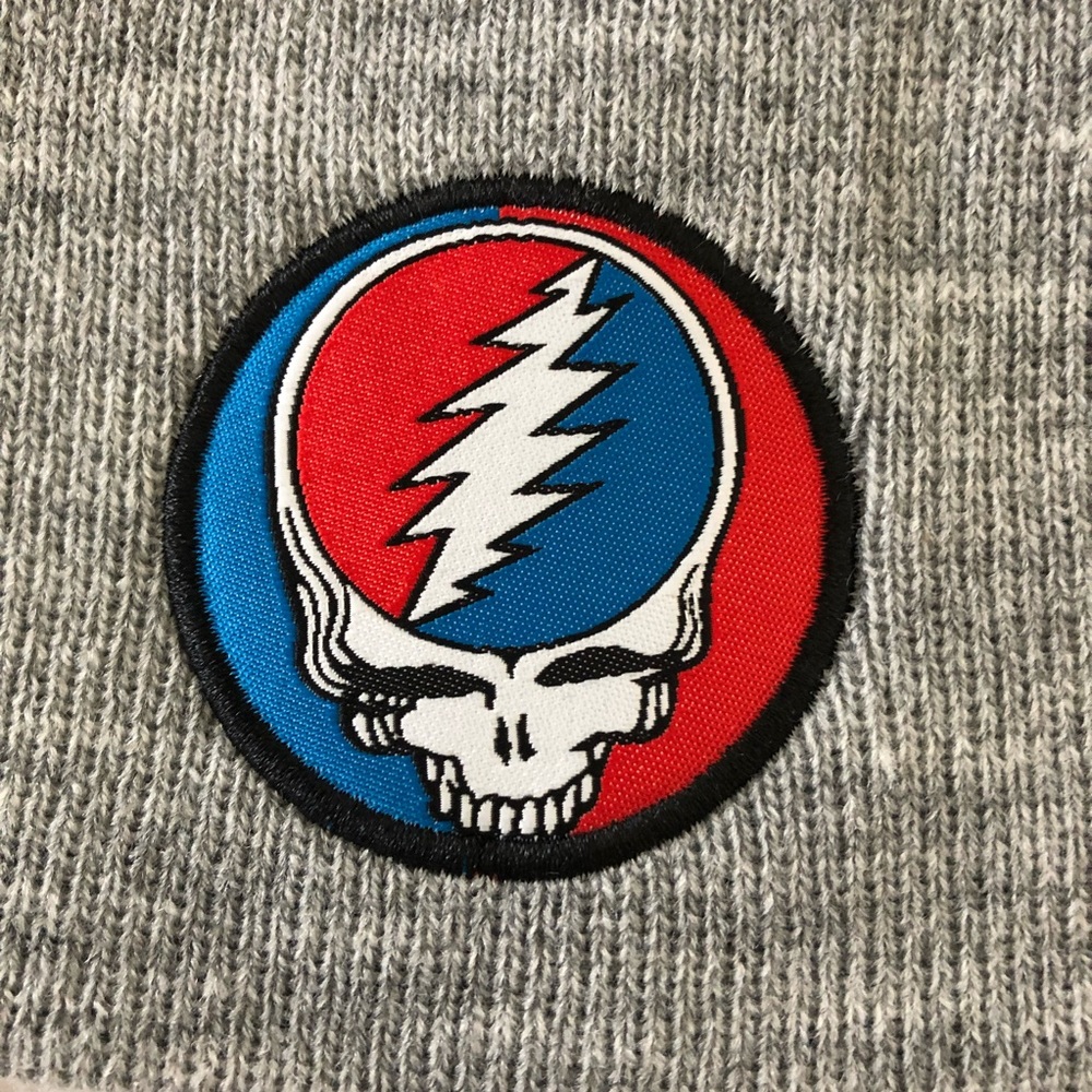 NWT Grateful Dead Beanie Hat Gray Unisex - Picture 2 of 2
